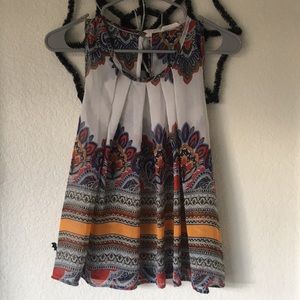 Light colorful patterned with sheer top